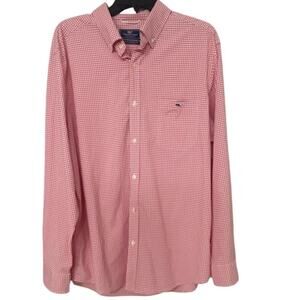 Vineyard Vines Performance Tech Nylon Tucker Shirt XL Gingham Button Down Preppy